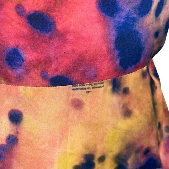 Rokh Women's Orange Tie Dye Open Side Spaghetti Strap Top Size 10 (FR42) - Picture 3 of 12